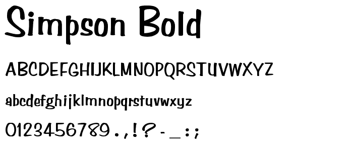 Simpson Bold font